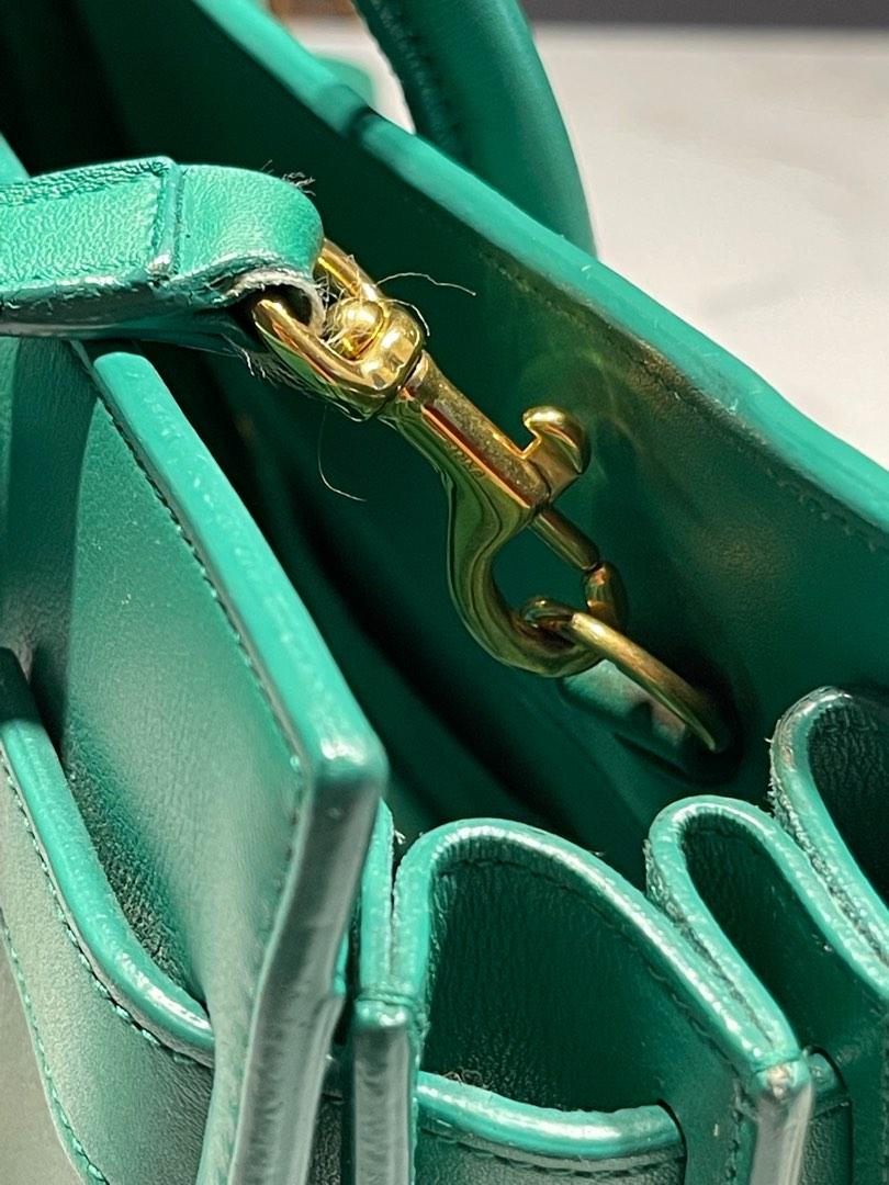 Green Sac de Jour Baby leather handbag, Saint Laurent