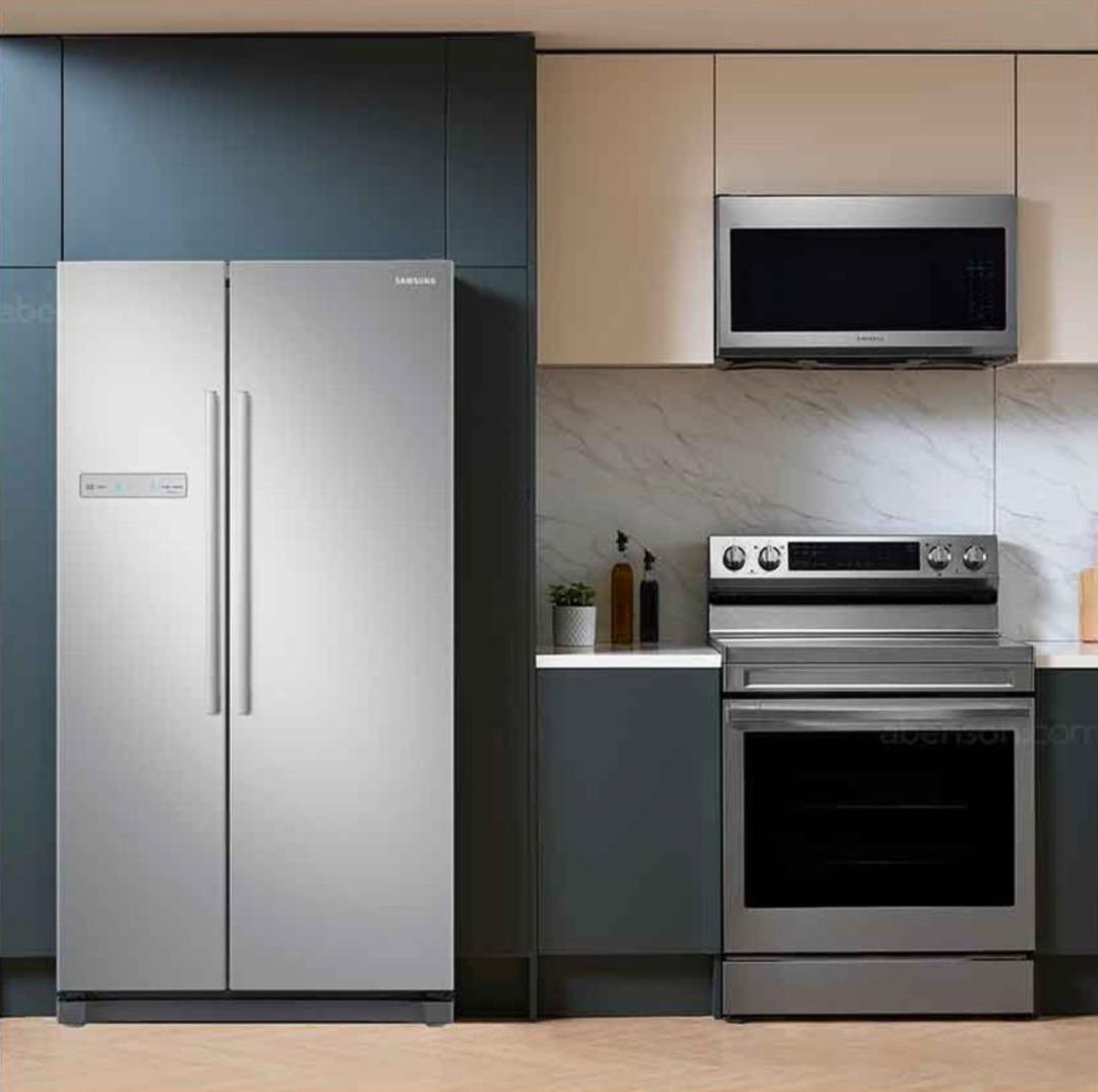 SAMSUNG REFRIGERATOR, SIDE BY SIDE, 19.6 cu.ft, DIGITAL INVERTER, TV