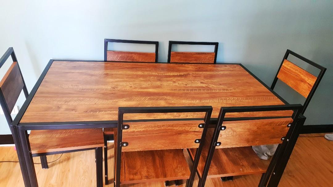 Dining table set 6 store seater second hand