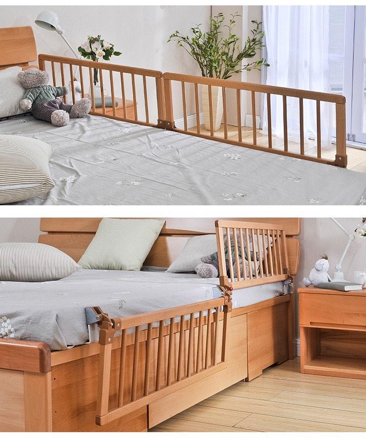 Solid Wood Bed Rails/ Bed Guards/ Bed Fences (x2), Babies & Kids, Baby