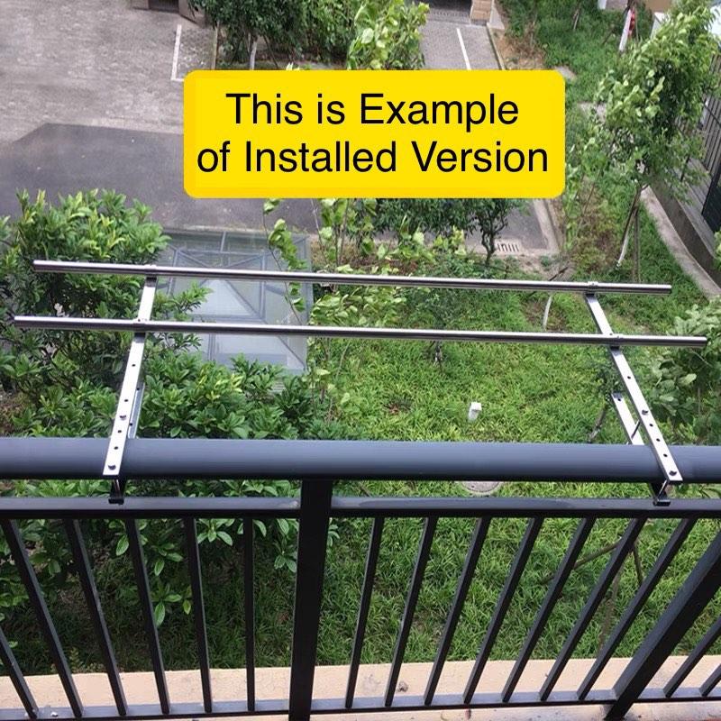 Stainless Steel Clothes Drying Rack for Balcony Railing, Furniture