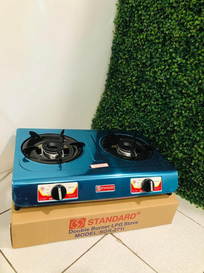 Standard Double Burner Gas Stove Slim Type SGS271i, TV & Home