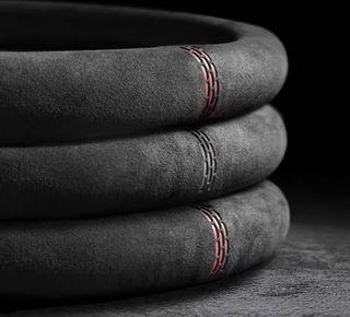 THINNEST 1MM ALCANTARA STEERING WHEEL COVER THIN CALF HIDE COW SLEEVE STITCH GENUINE SLEEK SMOOTH COMFORT GIFT PRESENT MAN SOFT UNIVERSAL DURABLE ITALY SUEDE LEATHER CAR DURABLE BREATHABLE SPORT RACING GRIP COVER WRAP LASTING SENSE TOUCH NAPA 2MM