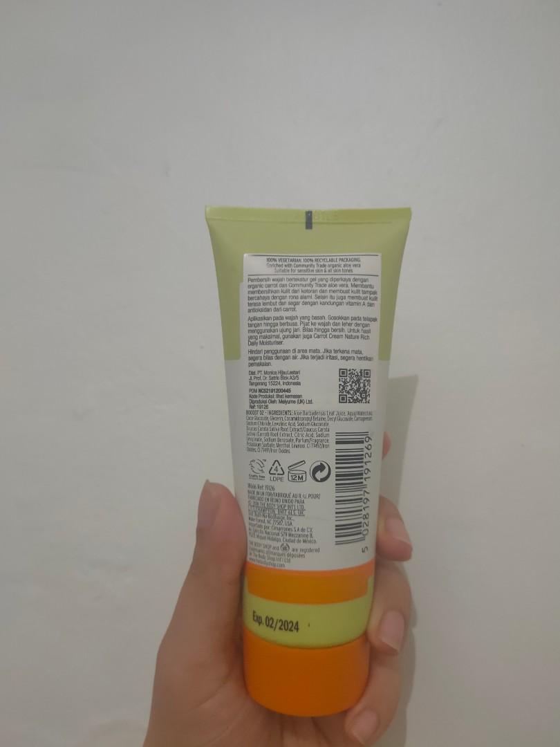THE BODY SHOP Carrot Face Wash, Kesehatan & Kecantikan, Kulit, Sabun