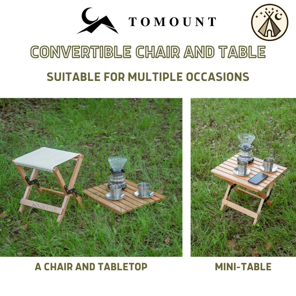 [TOMOUNT] Wooden Foldable Convertible Chair/Table, Furniture & Home Living, Furniture, Chairs on
