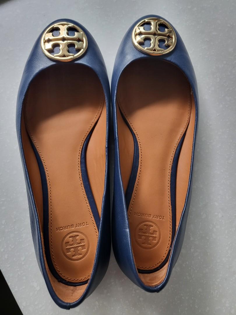 Tory burch store navy blue flats