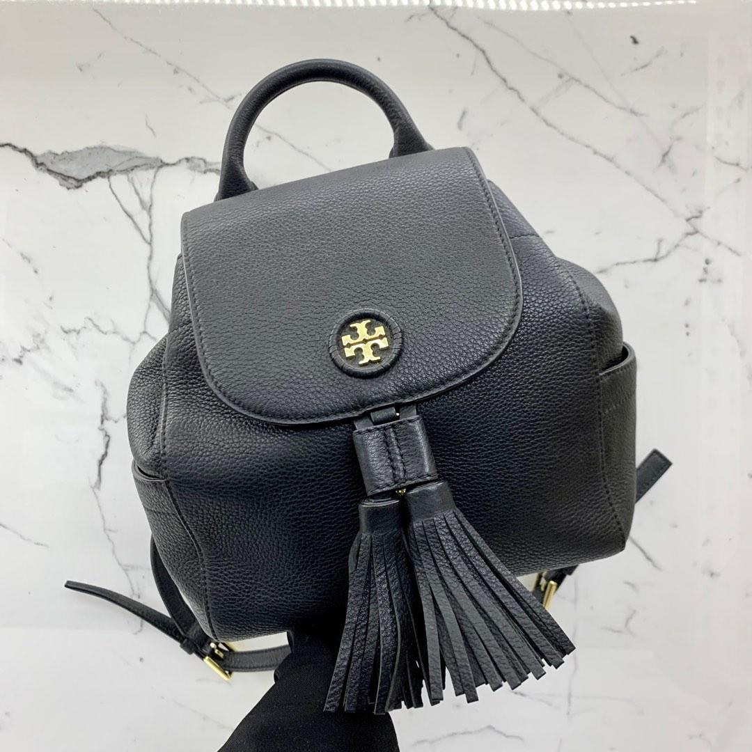 Tory burch black new arrivals leather backpack