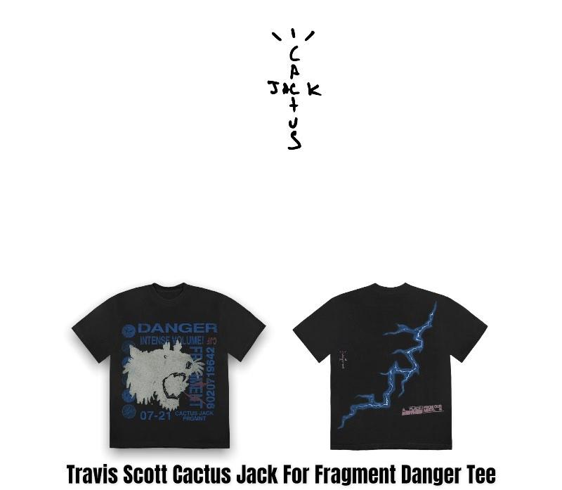 Cactus Jack by Travis Scott, Shirts, Travis Scott Cactus Jack For Fragment  Danger Tee Shirt Black Size Mens Xl