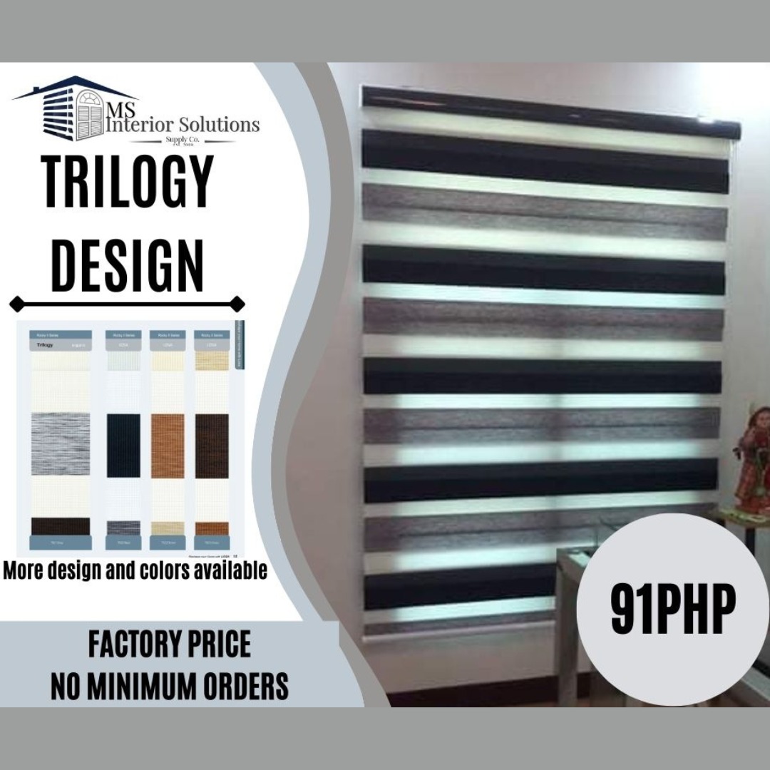 TriColors Korean Window Blinds, Furniture & Home Living, Home Decor