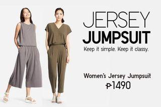 UNIQLO JERSEY JUMPSUIT - OLIVE GREEN