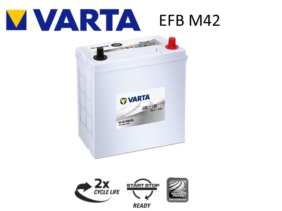 VARTA SILVER DYNAMIC EFB M42L, 60B20L AUTOMOTIVE CAR BATTERY