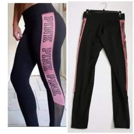 Victoria Secret Pink Sequin Leggings, Women's Fashion, Bottoms, Jeans &  Leggings on Carousell