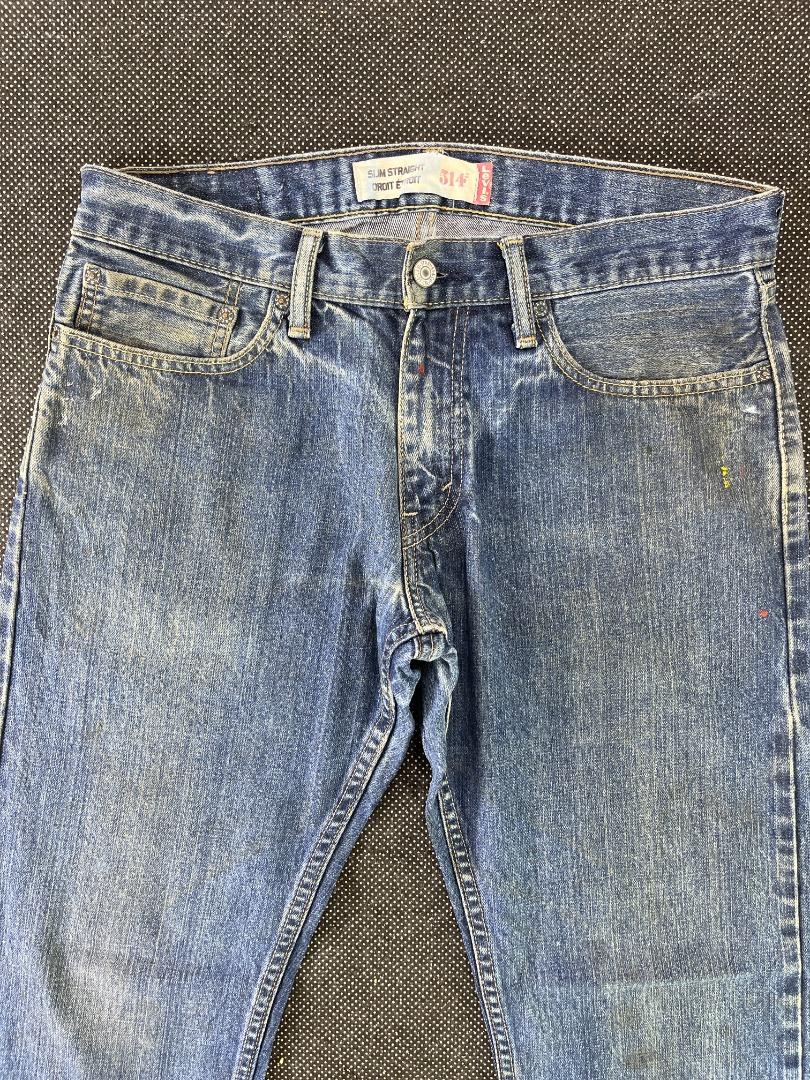 Levis 514 raw unwashed denim sales
