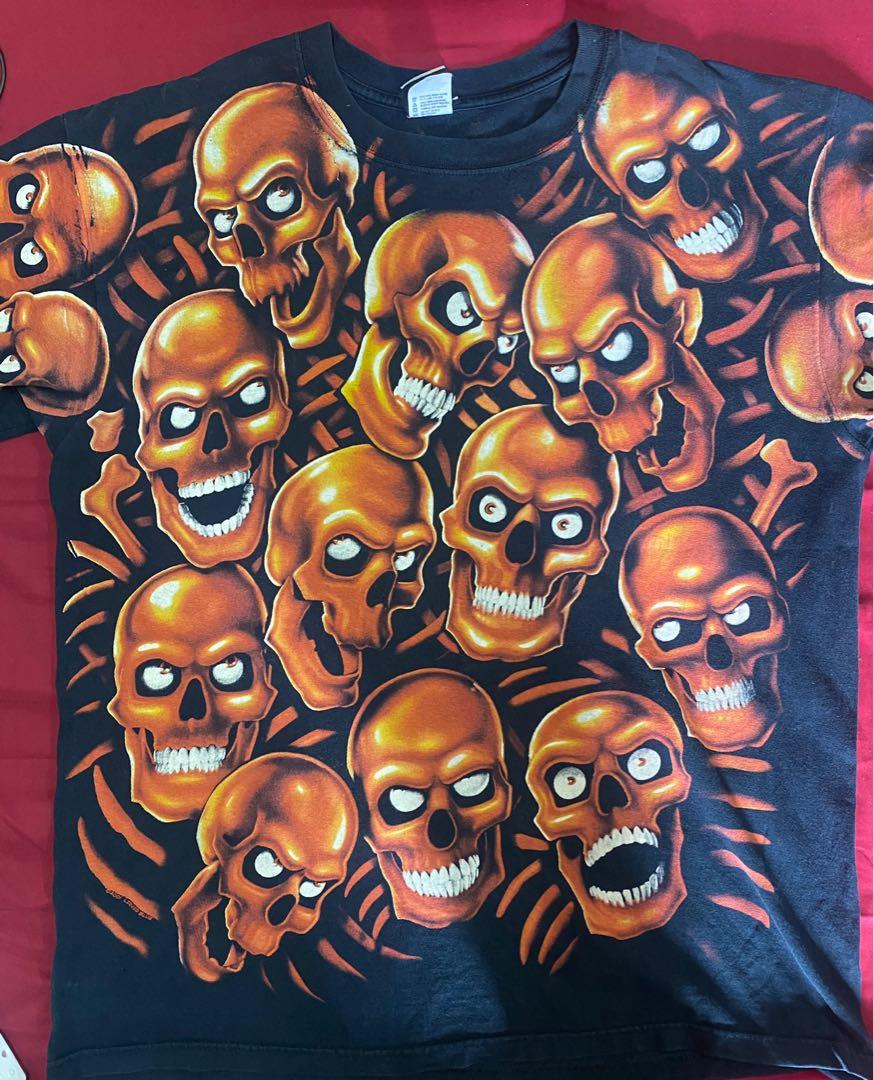 Liquid blue skull pile hoodie 2025