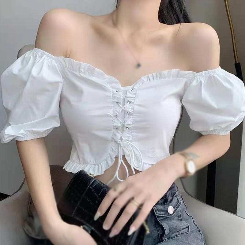 white off shoulder top