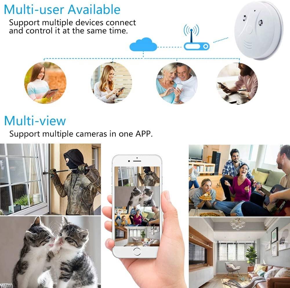 UYIKOO Spioncamera, 5 G en 2,4 G, wifi, verborgen