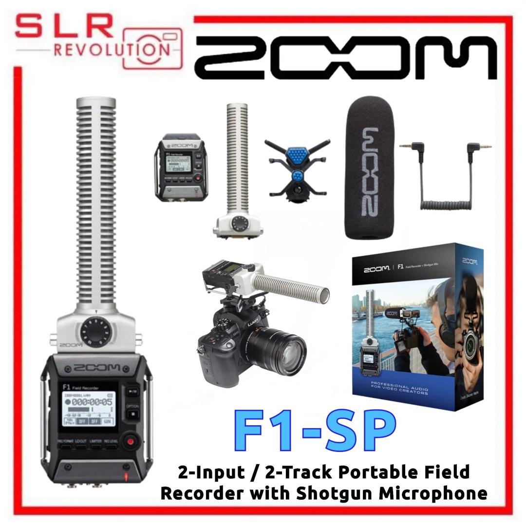 Zoom F1-SP 2-Input / 2-Track Portable Field Recorder with Shotgun ...