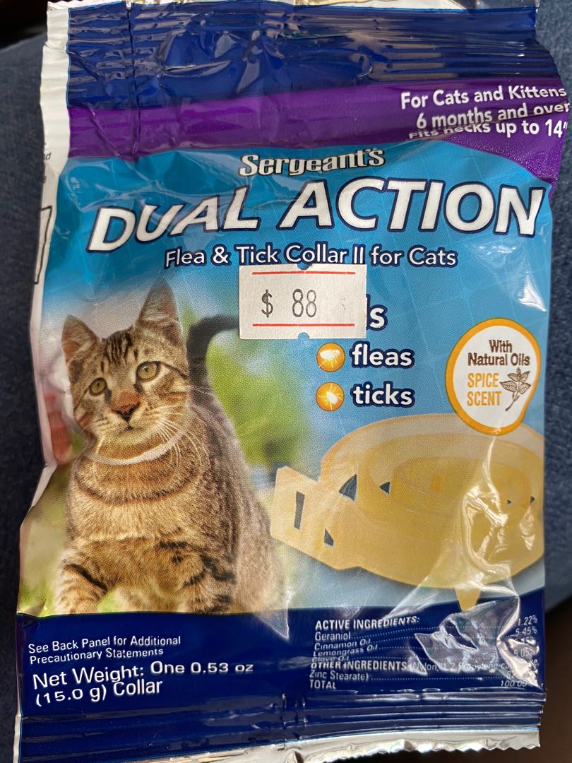 Sergeant's dual action flea collar for cats top