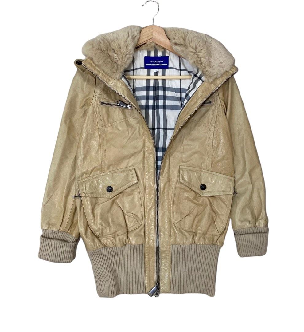 BURBERRY LONDON SHERPA COLLAR LEATHER JACKET Men s Fashion