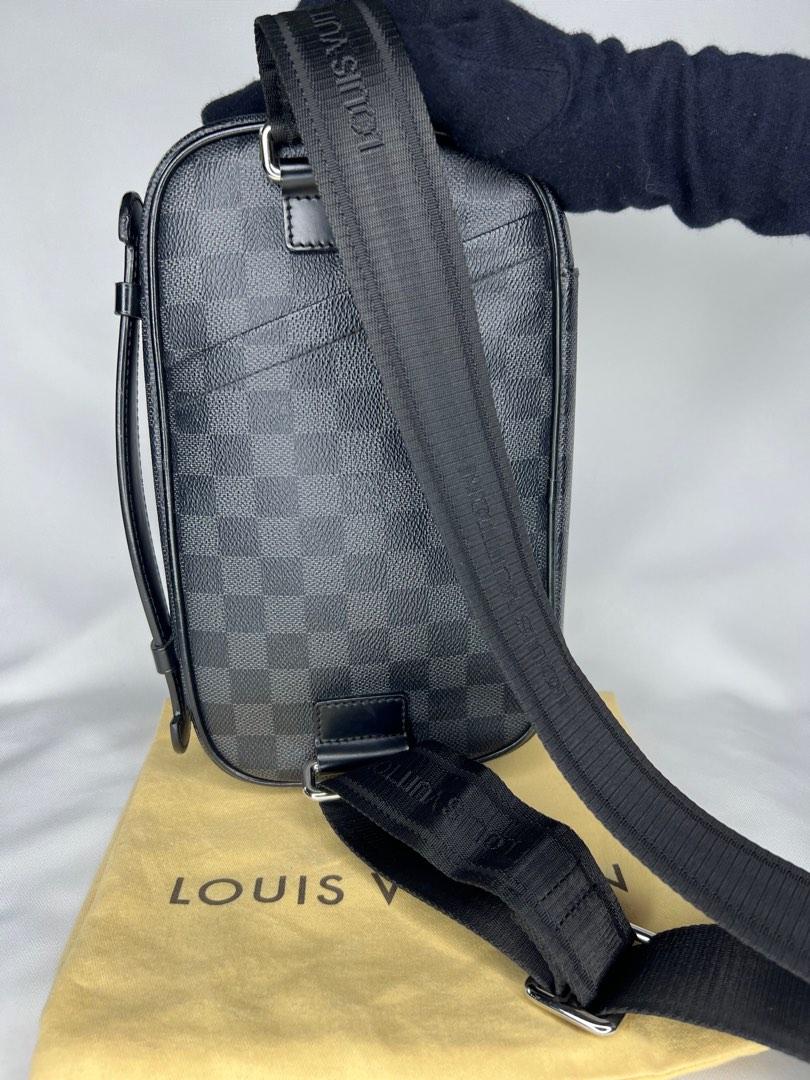 Louis Vuitton Damier Graphite Ambrel Shoulder Bag N41289 men's bag