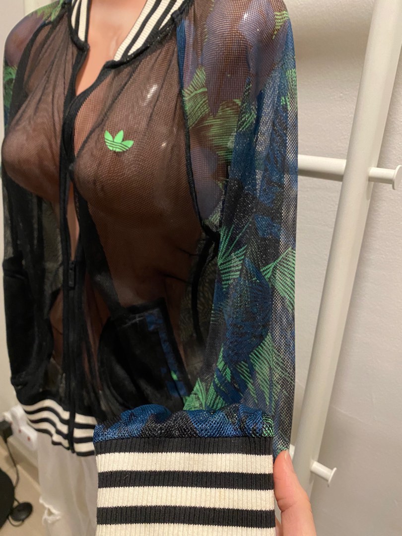 Adidas originals hawaii superstar mesh on sale track top - women's