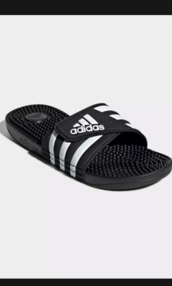 Adidas swim adissage slide jnisex black, Men's Fashion, Footwear, Flipflops and Slides on Carousell