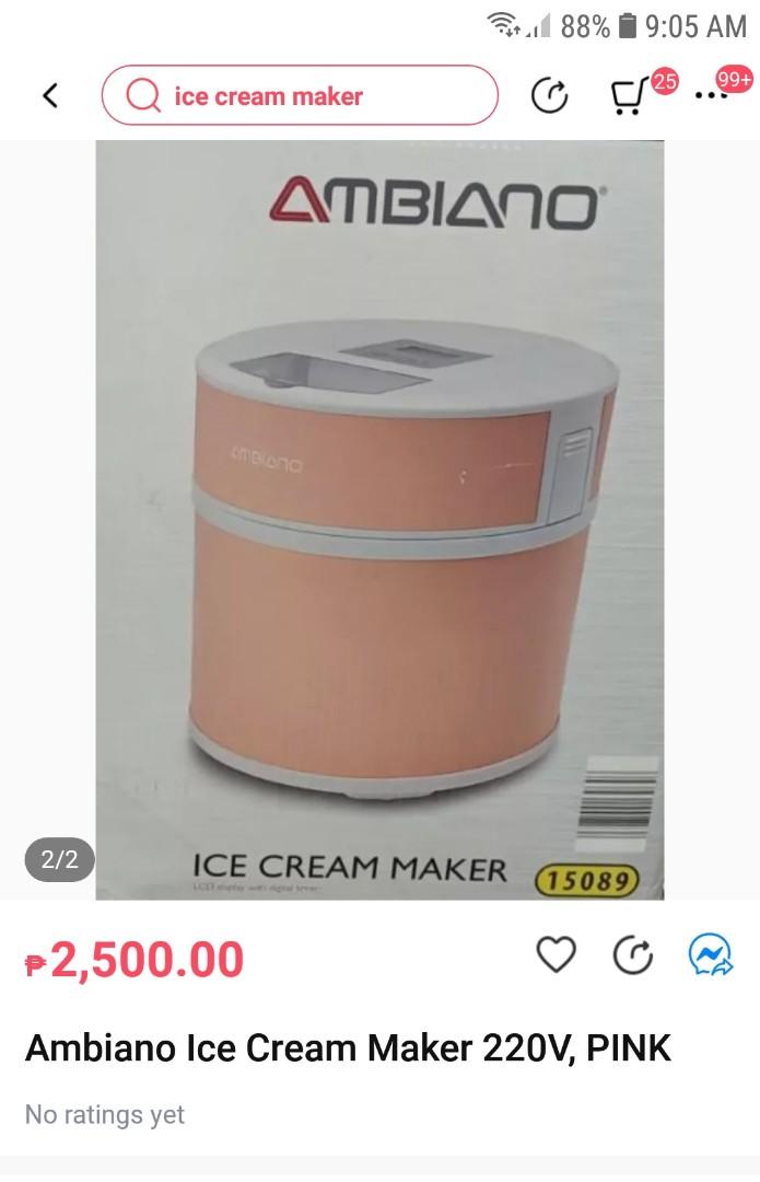 Ambiano icecream Maker, TV & Home Appliances, Kitchen Appliances, Ice