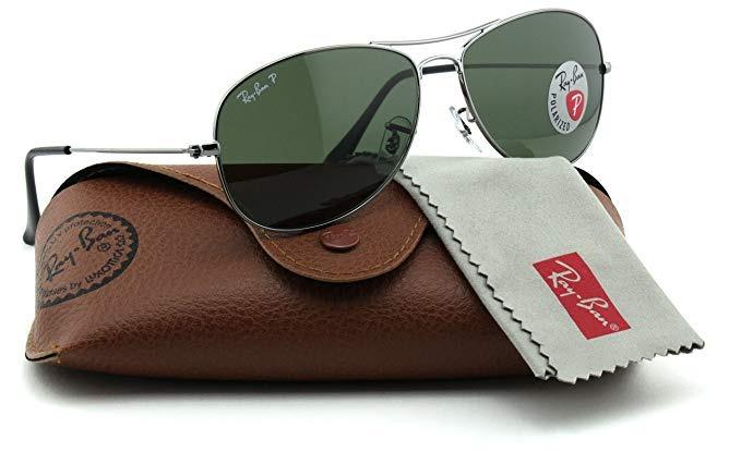 Authentic Raybans （分類：飾物及配件）位於 Hong Kong。 由 jag1888 提交（商品編號 1180602813，圖片 1）。簡介： One pair size diameter 55mm PILOT edition All back frame Green lens $650 One paire size diamenter 58mm PILOT edition POLARIZED $780 With case/box。