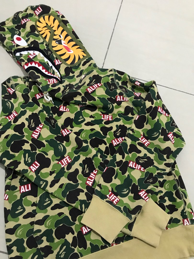 Bape x Alife camo pullover hoodie 2015 Men s Fashion Tops Sets
