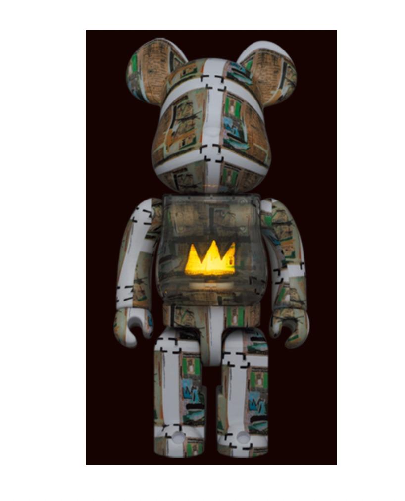 Bearbrick Jean Michel Basquiat King Pleasure Light up 100％ & 400 ...