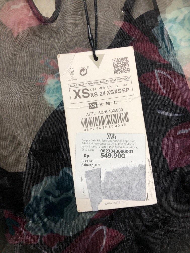 blouse zara, Fesyen Wanita, Pakaian Wanita, Atasan di Carousell