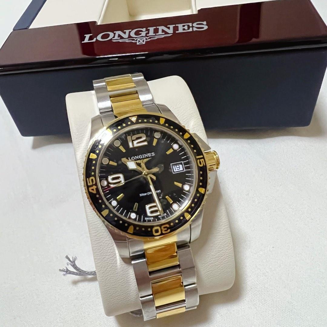 BNIB Longines Hydroconquest Quartz Black Dial watch 34mm