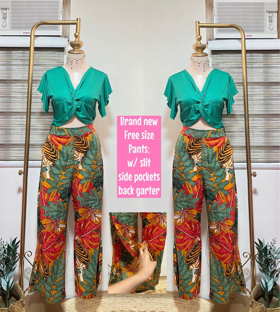 Boho coachella summer ruffles crop top slit pants terno coordinates set (Category: Sets or Coordinates) located in Cainta. Submitted by wearvica (Listing ID 1180600261, Image 1). Description: .