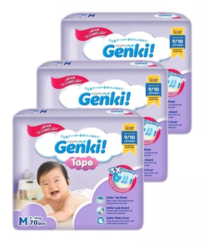 Genki pampers clearance size m