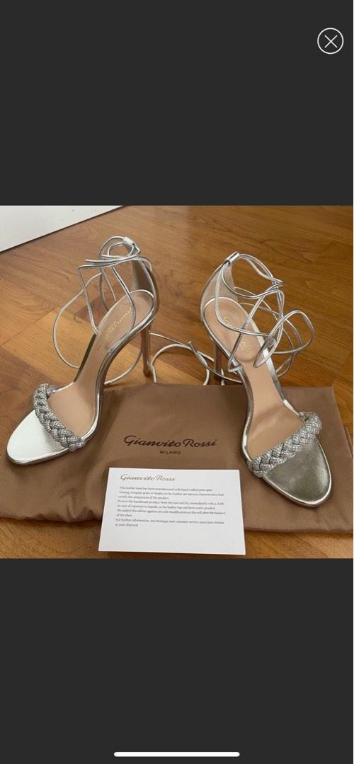 Gianvito rossi braided discount metallic leather sandals