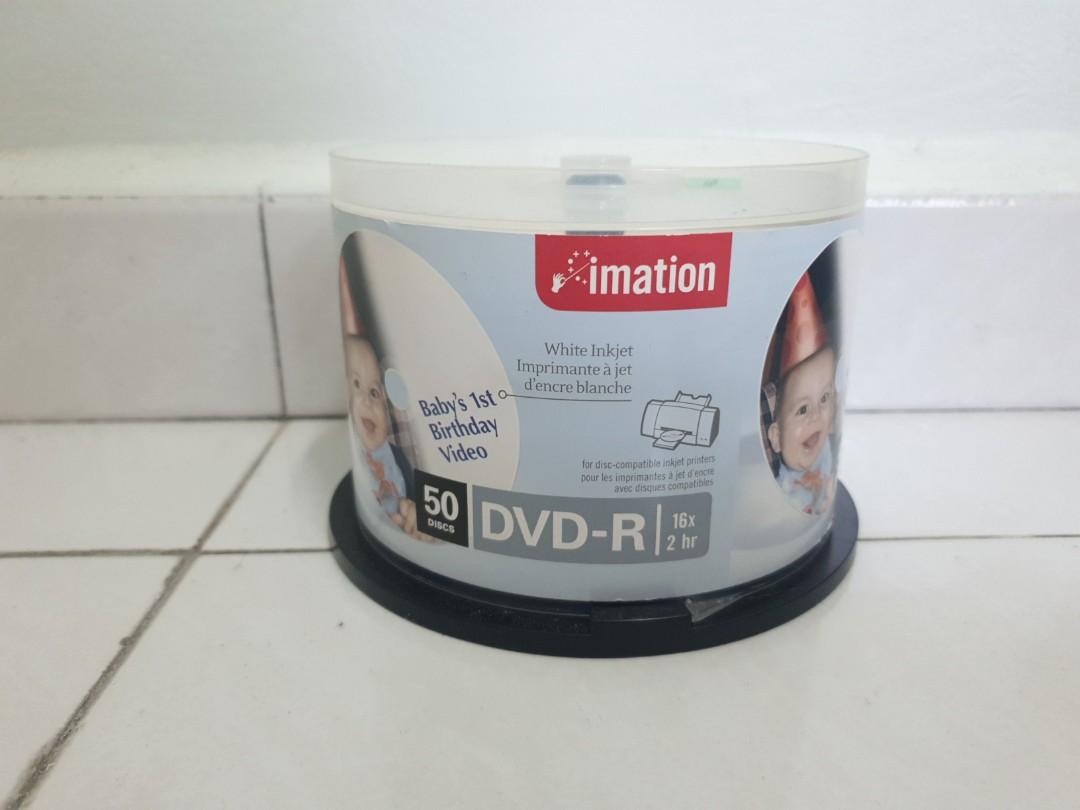 (Brand New) Imation 50 Pcs DVD-R Inkjet Printable Blank CD / DVD ...