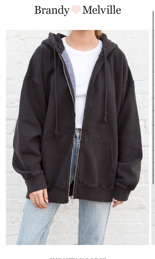 brandy melville christy hoodie jacket Women s Fashion Coats Jackets and Outerwear on Carousell