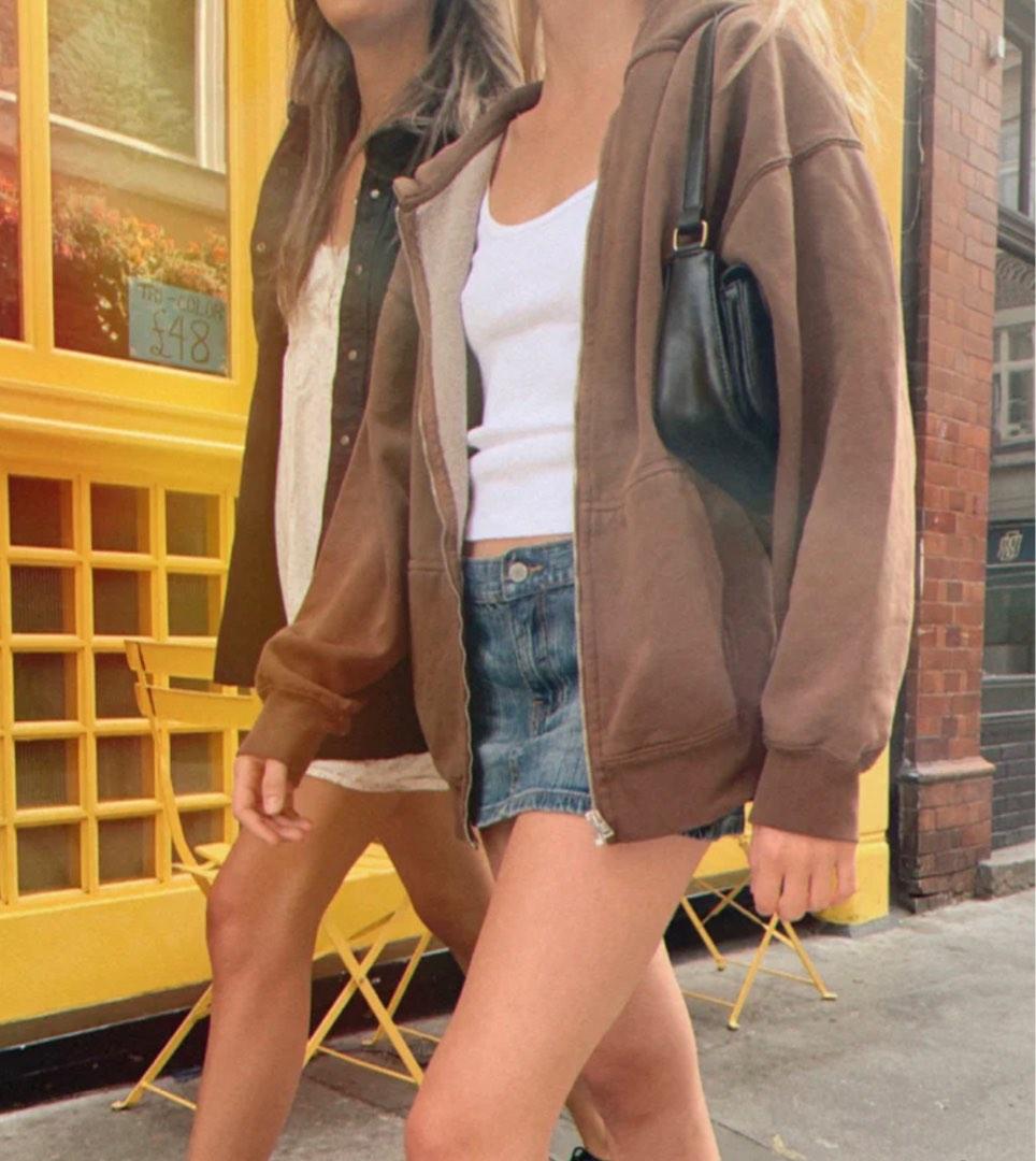 brown carla jacket brandy Melville authentic, Women's Fashion, Coats,  Jackets and Outerwear on Carousell