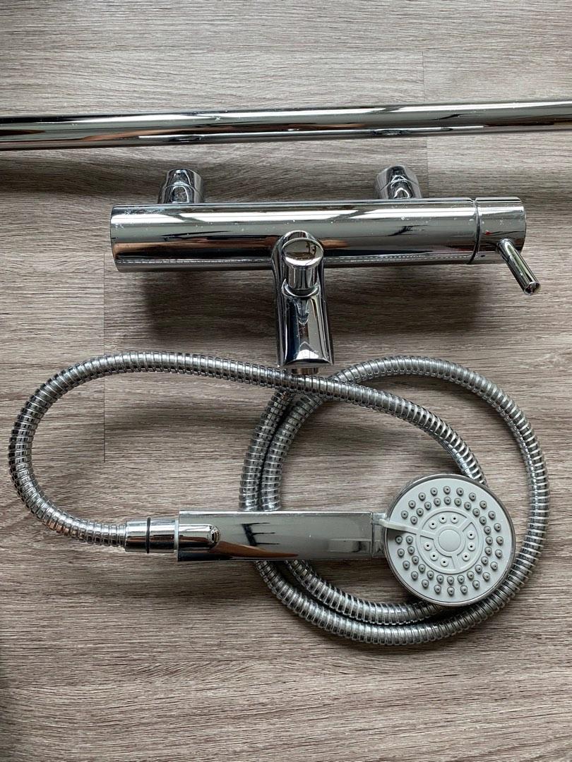 BTO chrome shower head set mixer tap, Furniture & Home Living, Bathroom