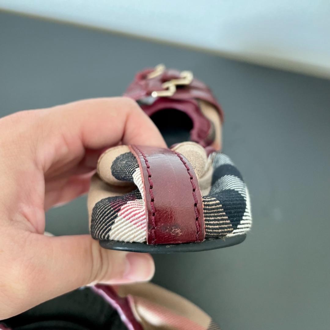 Burberry Bridle Housecheck Falcony Ballerina Flats