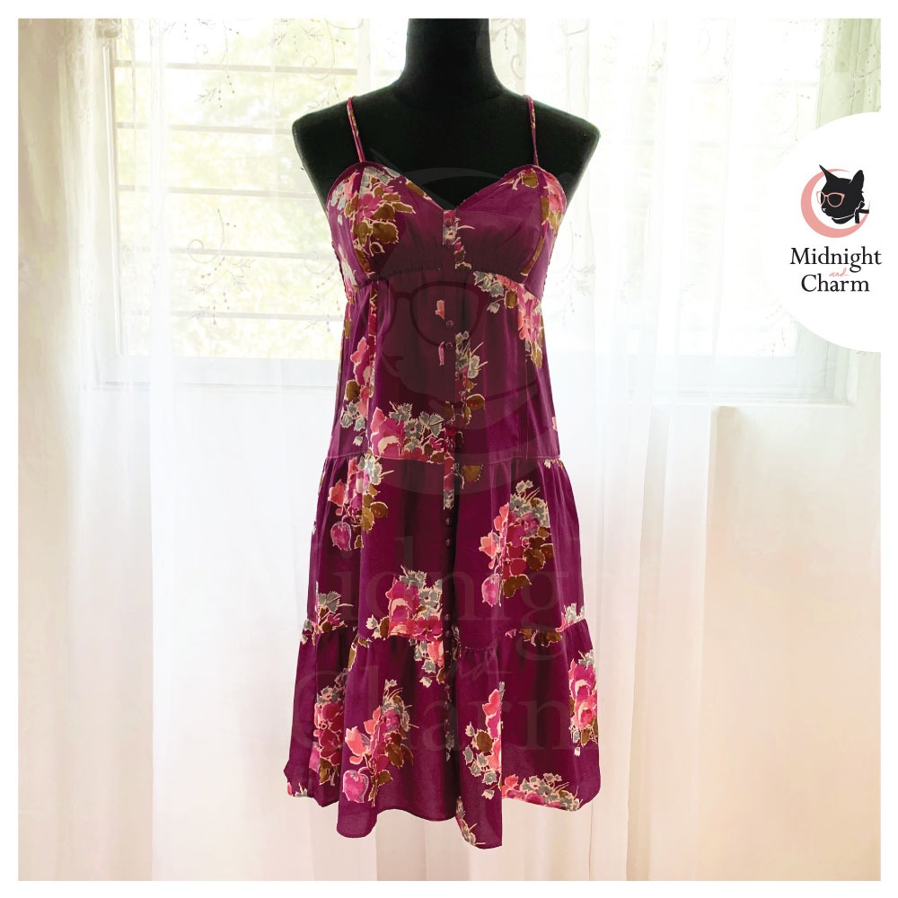 Burgundy Summer Dress, Women's Fashion, Dresses & Sets, Dresses on ...