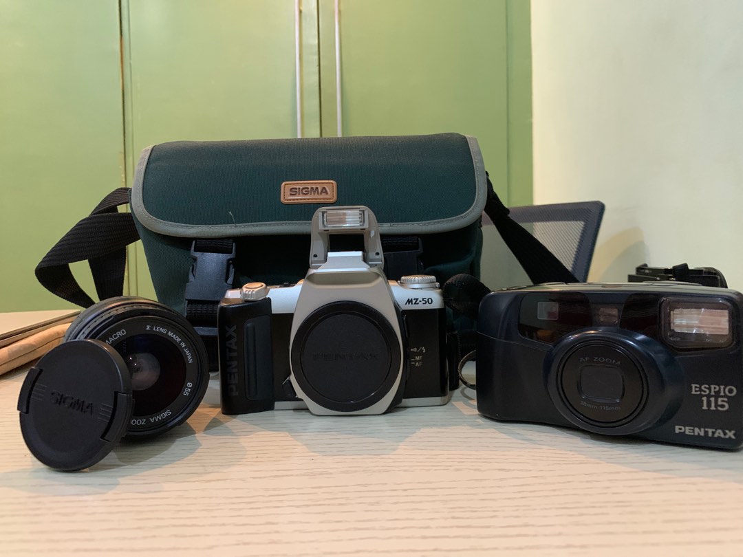 Camera Set (Pentax MZ50, Pentax Espio 115, Lens and Bag), Photography