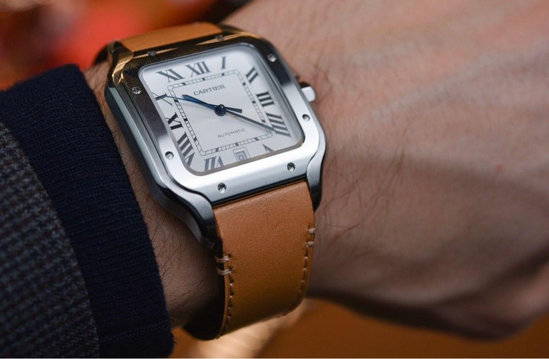 Cartier santos strap options hot sale