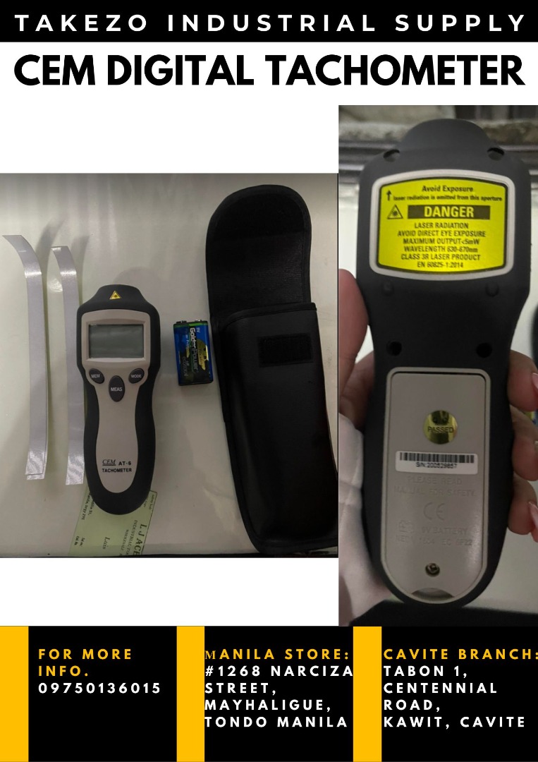 Cem Digital Tachometer, Commercial & Industrial, Industrial Equipment ...