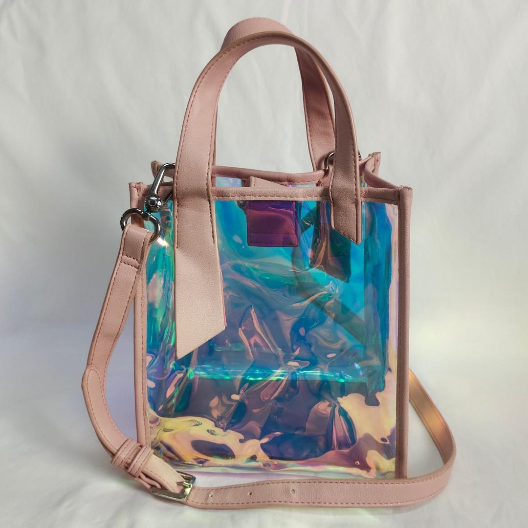 Charles and keith holographic bag sales