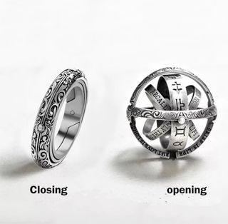 Check out Vintage Astronomical Ball Rings For Women Men Creative Complex Rotating Cosmic Finger Ring Jewelry for ₱78.
