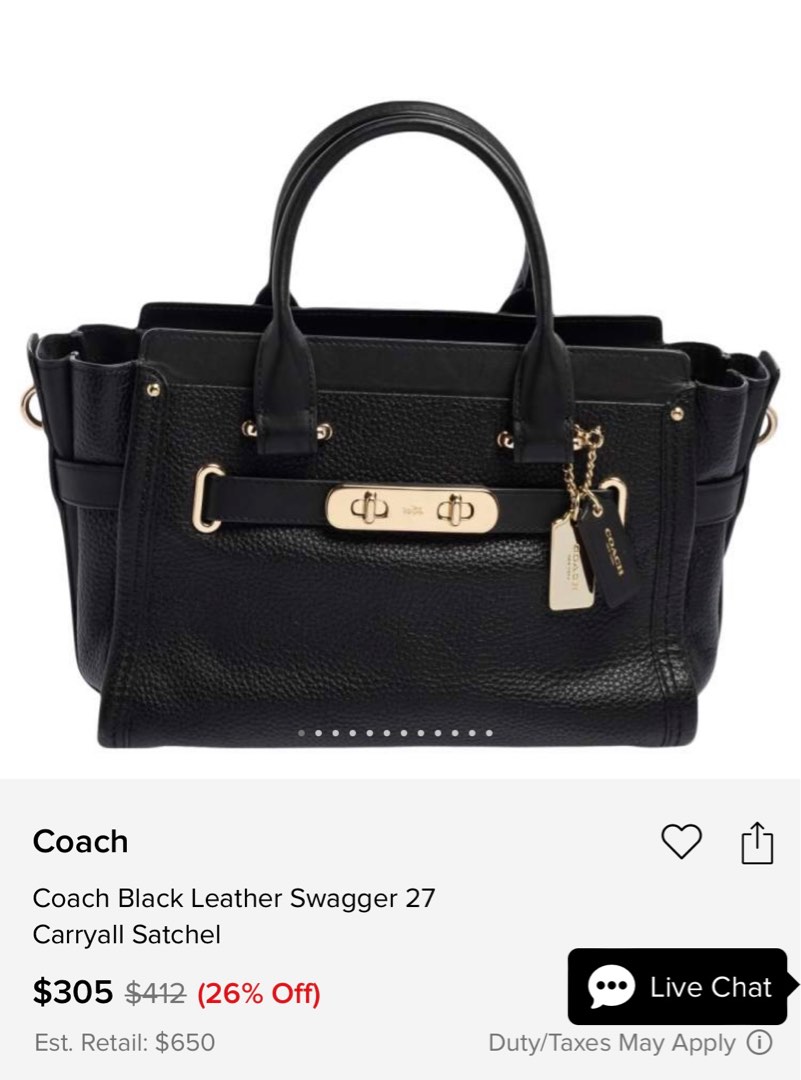 Coach discount swagger 27
