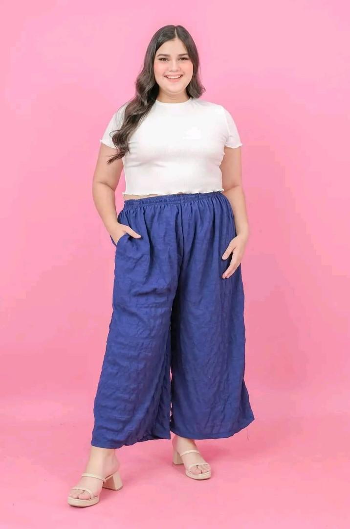 COLEEN PLUS SIZE WIDE LEG PANTS WITH SIDE POCKET (Category: Other Bottoms) located in Cainta. Submitted by agirlnamedkatkatII (Listing ID 1180513833, Image 2). Description: COLEEN PLUS SIZE WIDE LEG PANTS WITH POCKET P340.00 FABRIC: BUBBLE LATTICE FREESIZE CAN FIT FROM XL-2XL NOTE: PLEASE PROVIDE 2ND AND 3RD COLOR OPTION.