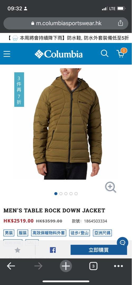 Columbia table rock down jacket store
