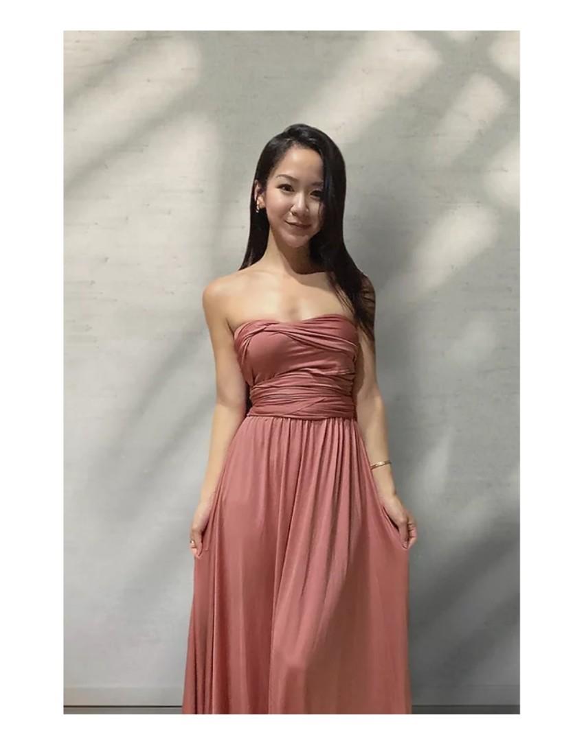Convertible Bridesmaid Dress MLB Dusty Rose
